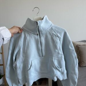 lululemon athletica Light Blue Half-Zip Sweatshirt